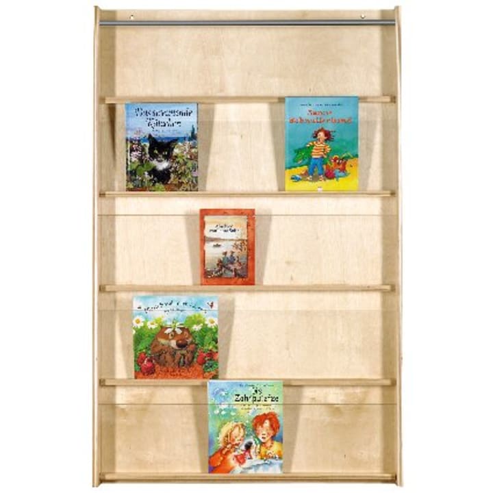 Wandbücherregal B96xH144,3xT10,9 cm, für Kindergarten, 5 Fächer