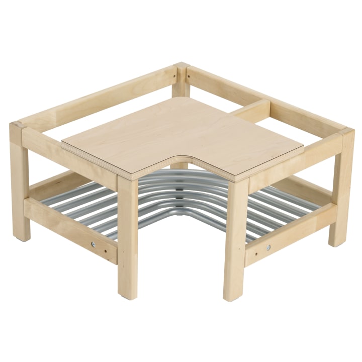 Innenecke Garderobenbank YUNA mit Wandabstand, Schuhablage, fest montierbar, div. Farben, H 35 x T 45 cm