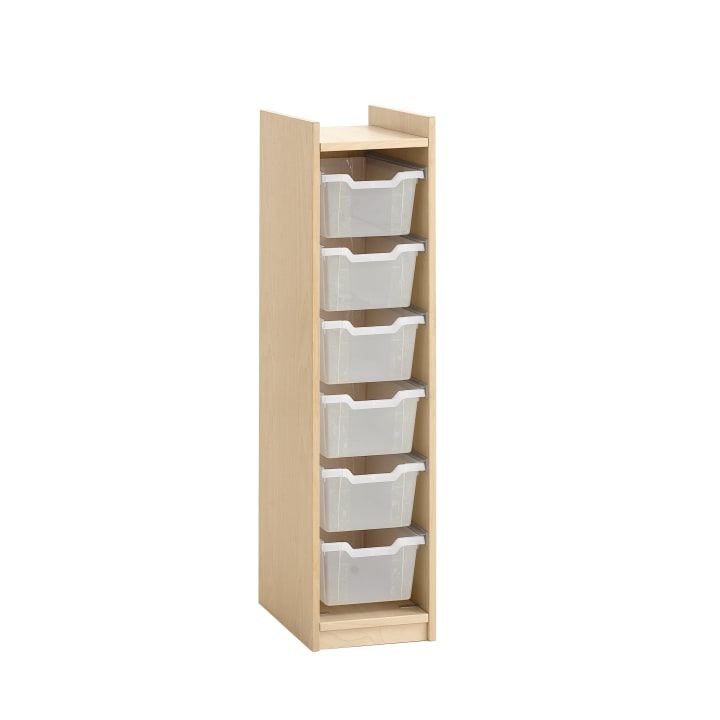 Eigentumsschrank YUNA für 6 Kunststoffboxen, B 31 x H 122 X T 33 cm