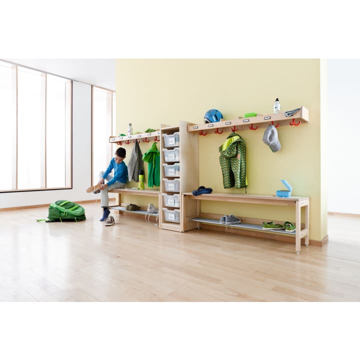 Eigentumsschrank YUNA für 6 Kunststoffboxen, B 31 x H 122 X T 33 cm