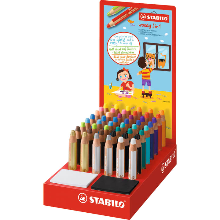 STABILO® woody 3 in 1, 48-teilig, 18 Farben