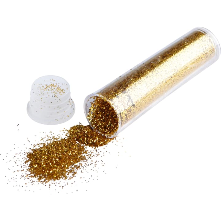 Glitter-Set, 10 Röhrchen + 1 Tube Kleber
