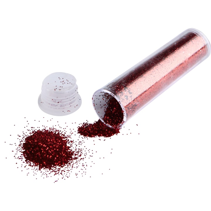 Glitter-Set, 10 Röhrchen + 1 Tube Kleber
