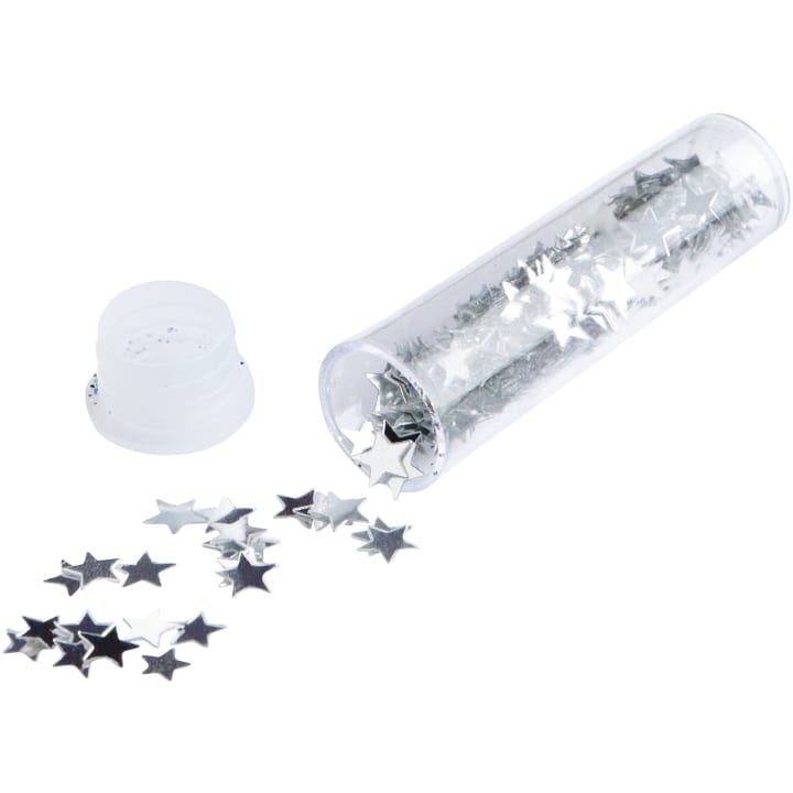Glitter-Set, 10 Röhrchen + 1 Tube Kleber
