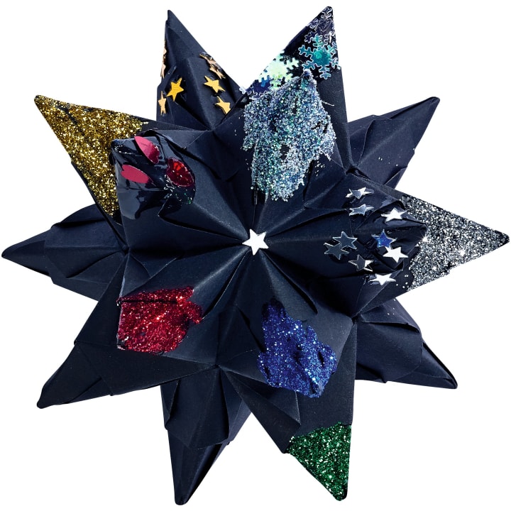 Glitter-Set, 10 Röhrchen + 1 Tube Kleber