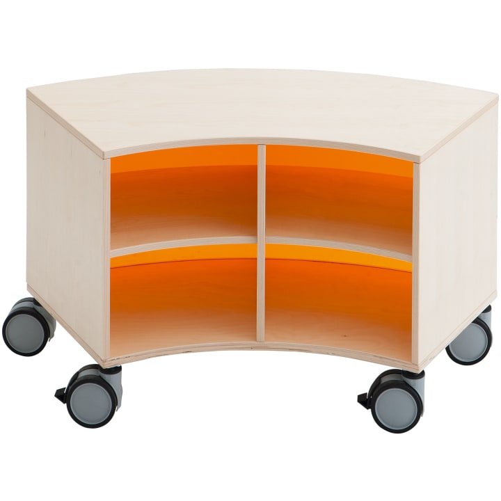 Bogenschrank move upp® niedrig, Acryl am Außenradius, div. Farben, B 100,8 x H 44 x T 38 cm