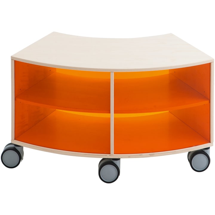 Bogenschrank move upp® niedrig, Acryl am Außenradius, div. Farben, B 100,8 x H 44 x T 38 cm