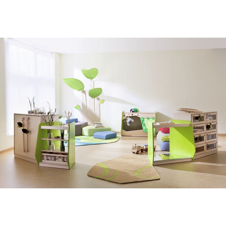 Trapezschrank grow.upp breit, niedrige Form, div. Farben, B 85 x H 70 x T 52 cm