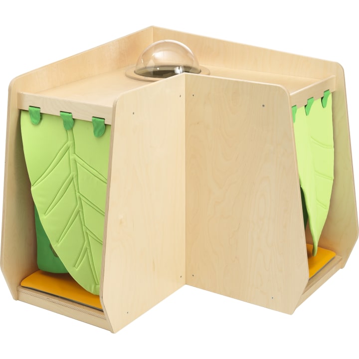 Winkelschrank grow.upp mit Bullauge inkl. Vorhang, div. Farben, B 111 x H 102 x T 111 cm