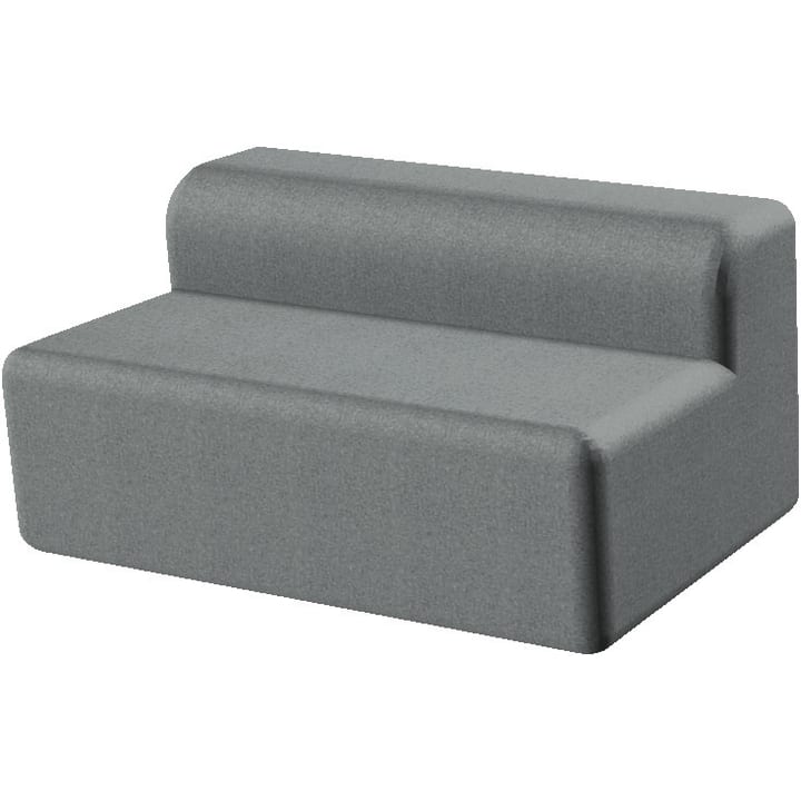 Sofa rechteckig mit Rückenlehne, div. Stoffe, Sitzh. 38 cm