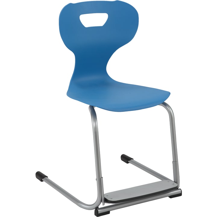 Freischwinger solit:sit® mit Fußstütze, Kunststoff-Schale, div. Farben, Gr. 3 - 5, Sitzh. 35 - 43 cm