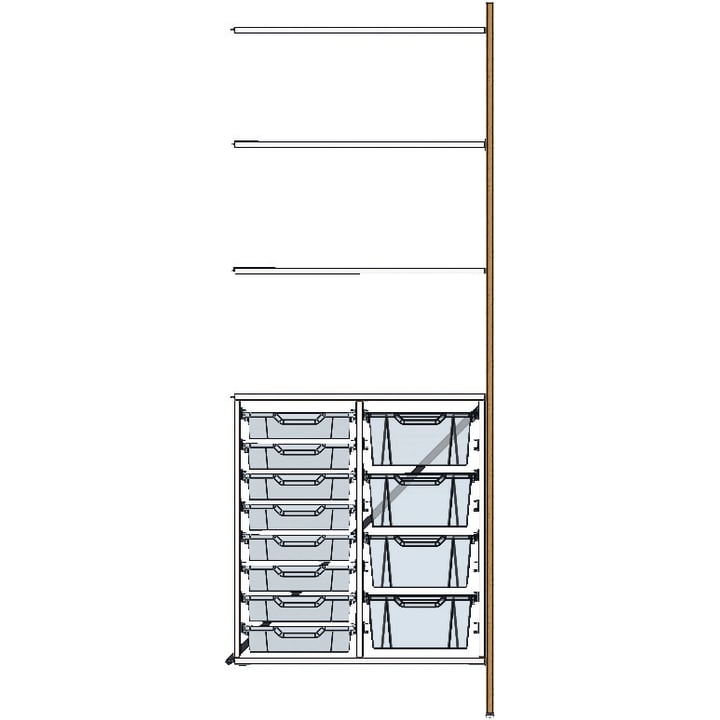 Regal Erweiterungselement, T 44 cm