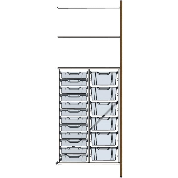 Regal Erweiterungselement, T 44 cm