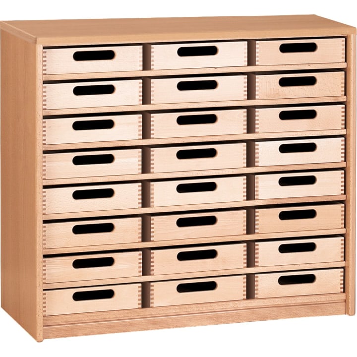 Schrank mit 24 Eigentumskästen