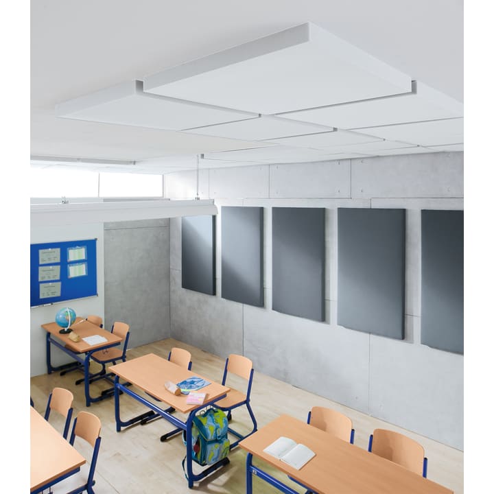 abacustica®-Schallabsorber, hellgrau, für 8 m² Raumgröße