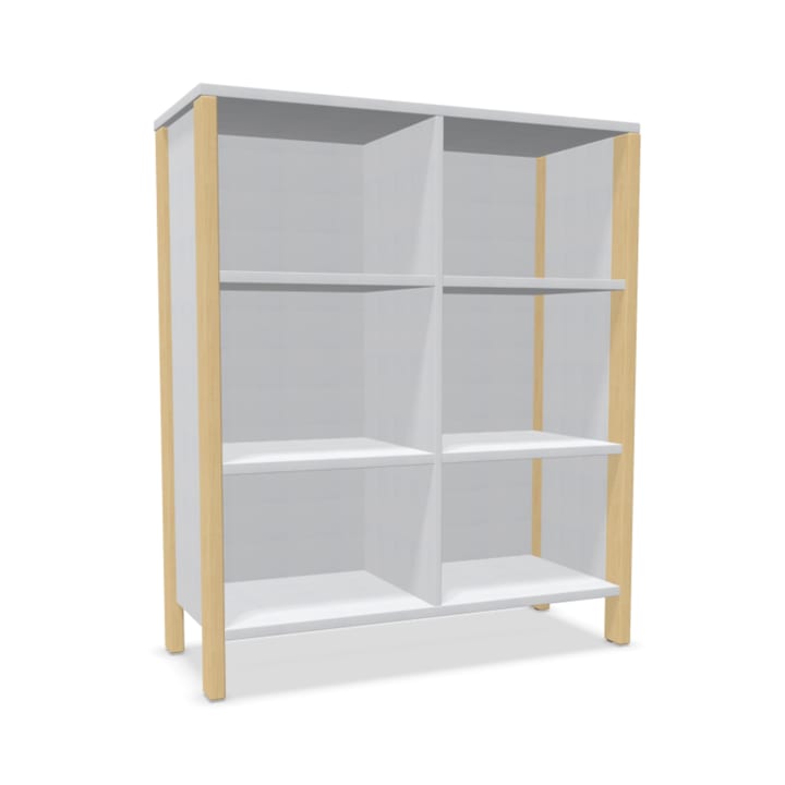 Regalschrank Linus, offen, B 110,4 x H 131,8 (mit Füßen) x T 45,7 cm