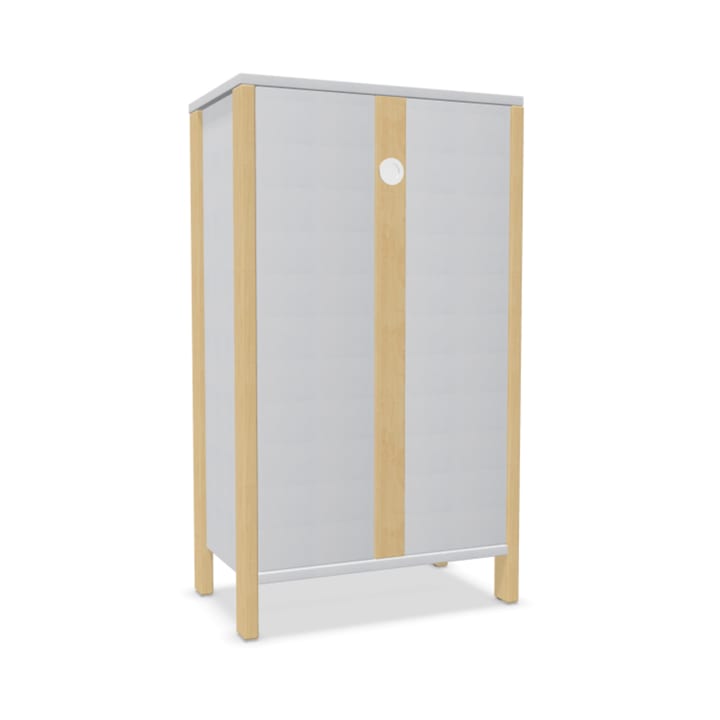 Doppeltürenschrank Linus, Griffleiste gerade, B 75,3 x H 131,8 (mit Füßen) x T 45,7 cm