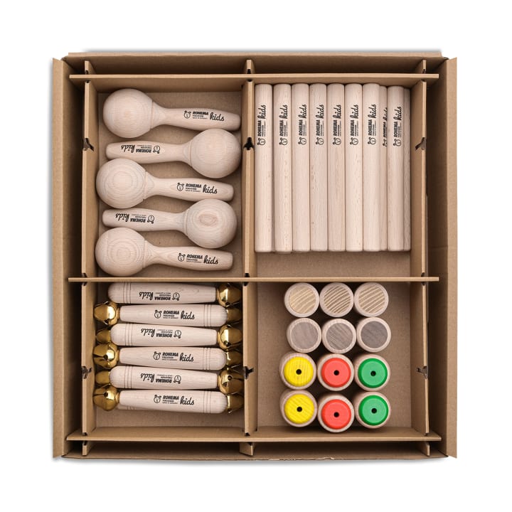 Holz-Instrumente-Box, 53-teilig