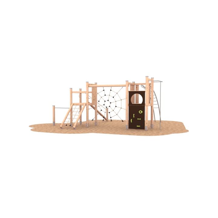 Zwei-Turm-Kletteranlage Spinnennetzwand