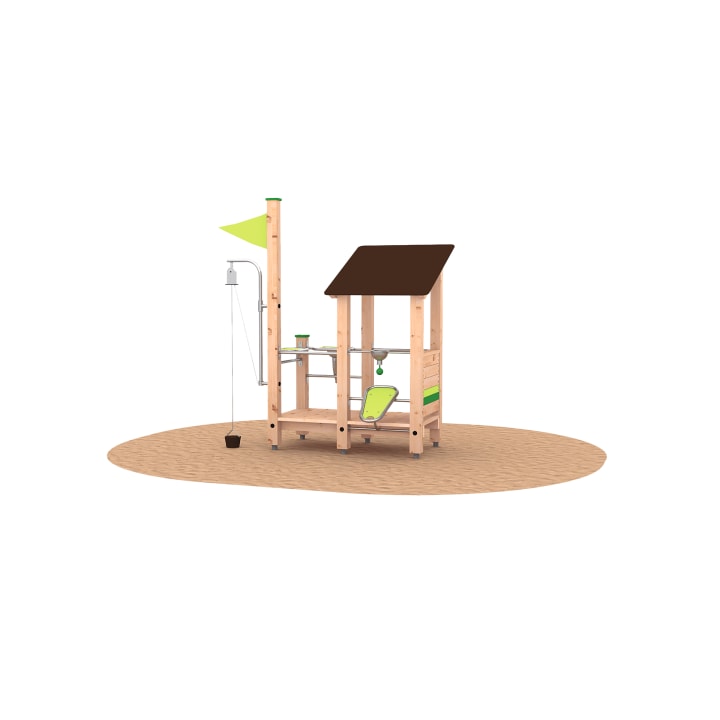 Sandspielpodest mit Sandkran
