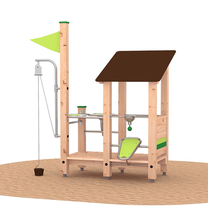 Sandspielpodest mit Sandkran