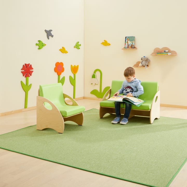 Sofa 2-Sitzer, Sitzh. ohne Polster 18,5 cm