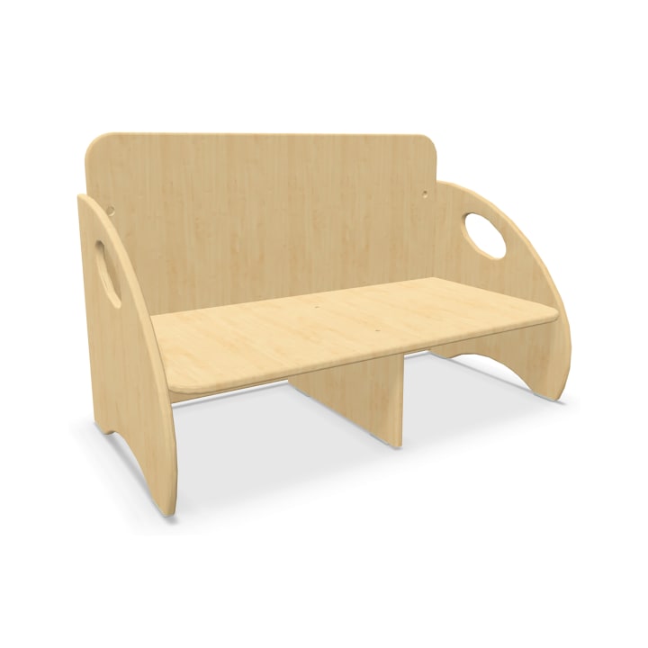 Sofa 2-Sitzer, Sitzh. ohne Polster 18,5 cm
