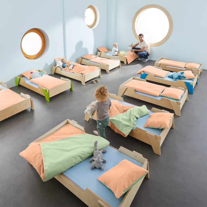 Bettwäsche-Set Kiga uni, 2-teilig, Kissen 40 x 40 cm, Decke 150 x 100 cm