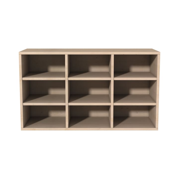 Offener Hängeschrank mit 9 Fächern, 104,2x40x67 cm