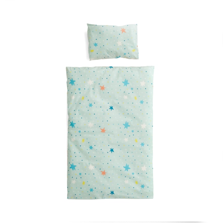 Bettwäsche-Set Kiga Sterne, 2-teilig, Kissen 40 x 40 cm, Decke 100 x 150 cm