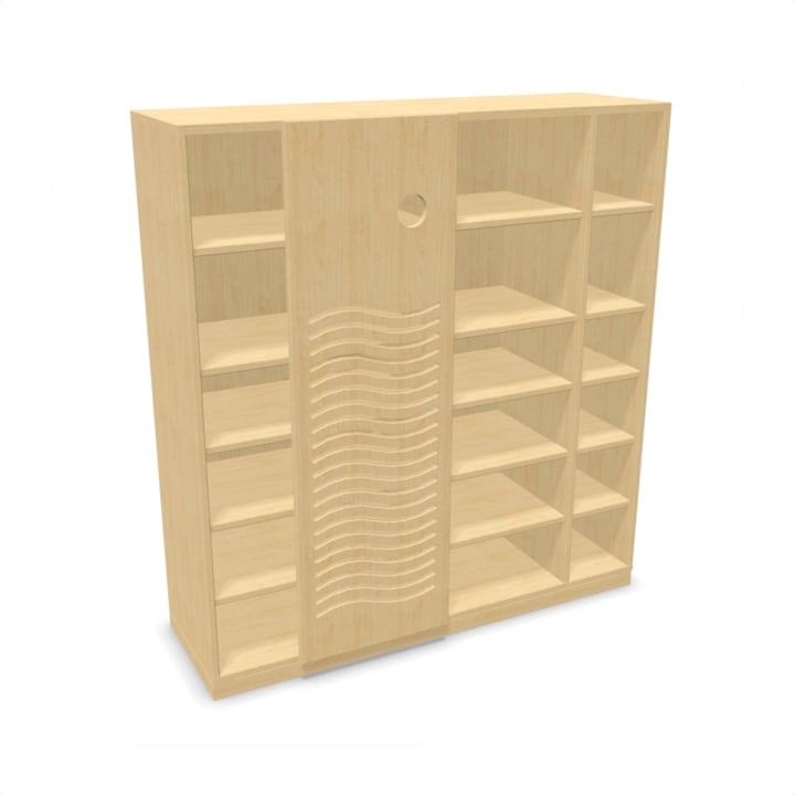 Wellen-Schiebetürenschrank