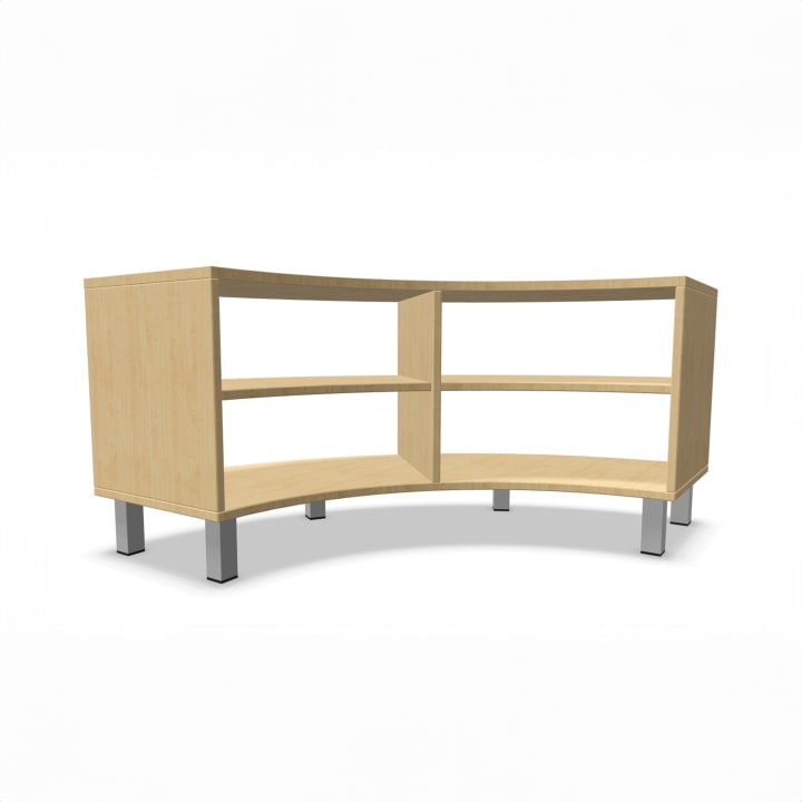 Viertelkreisschrank move upp® niedrig, B 142,4 x H 44 x T 38 cm