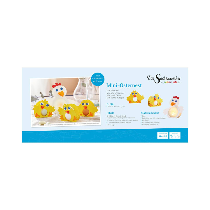 Sachenmacher Mini-Osternest, 1 Tischlicht und 3 Osternester