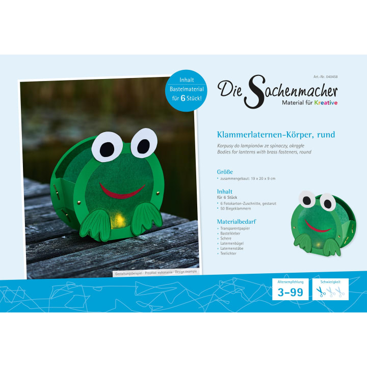 Sachenmacher Klammerlaternen-Körper, rund, 6 Stück