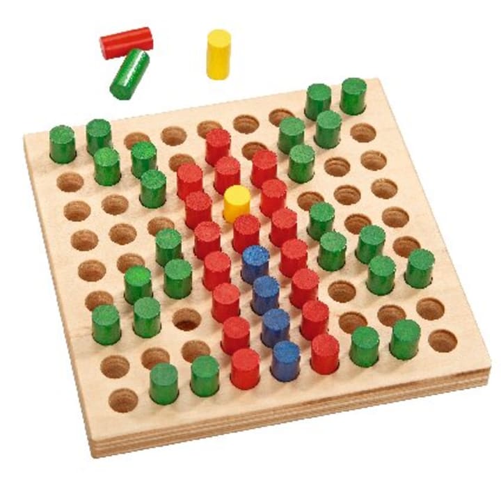 Steckbrett-Set, 5 Steckbretter + 1.000 Holzstecker
