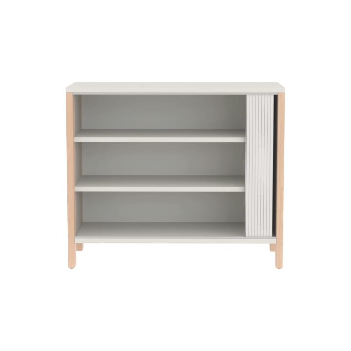 Portfolioschrank LINUS, mit Querrollladen; B 110,4 x H 131,8 x T 45,5 cm mit Holzfüßen