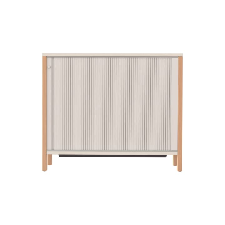 Portfolioschrank LINUS, mit Querrollladen; B 110,4 x H 131,8 x T 45,5 cm mit Holzfüßen