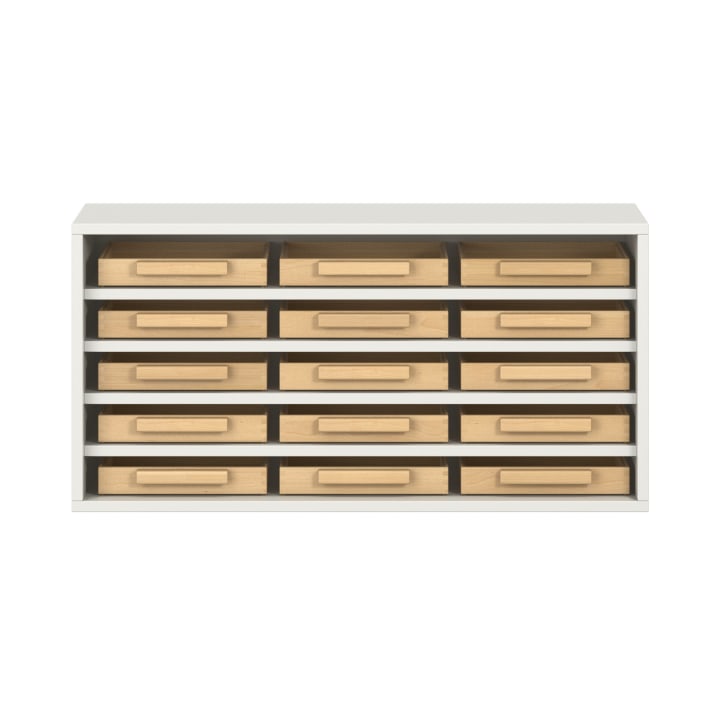 Pureo Eigentumsschrank, offen, Dekor B100 x H50 x T42 cm