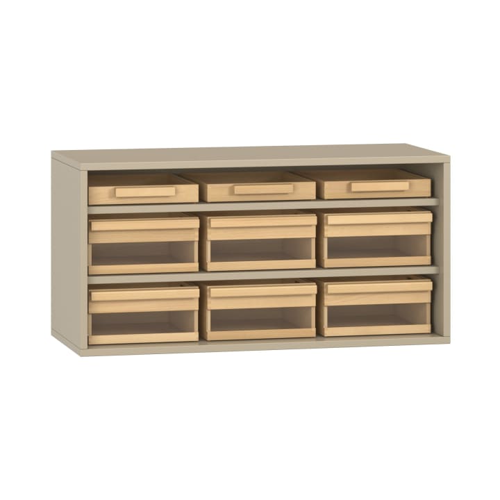Pureo Materialschrank Acryl, offen, Dekor B100 x H50 x T42 cm