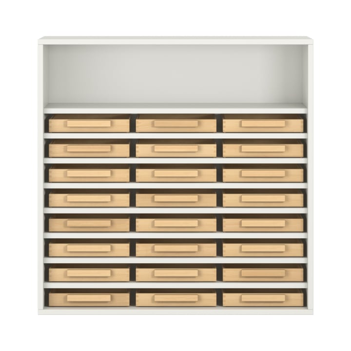 Pureo Eigentumsschrank, offen, Dekor B100 x H100 x T42 cm