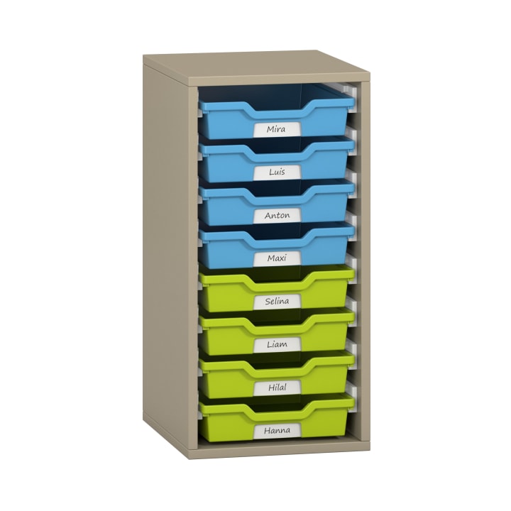 Pureo Regalschrank für Materialboxen, Dekor B37 x H75 x T42 cm