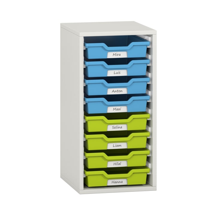 Pureo Regalschrank für Materialboxen, Dekor B37 x H75 x T42 cm