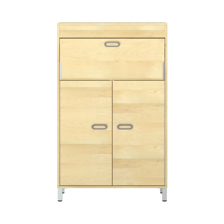 Pureo Schrank-Arbeitsplatz, Stehhöhe B100 x H150 x T42 cm