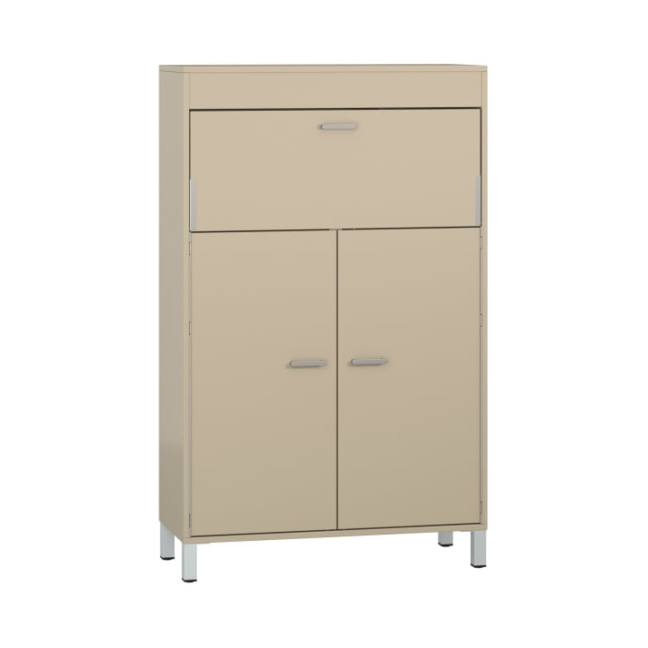 Pureo Schrank-Arbeitsplatz, Stehhöhe, Dekor B100 x H150 x T42 cm