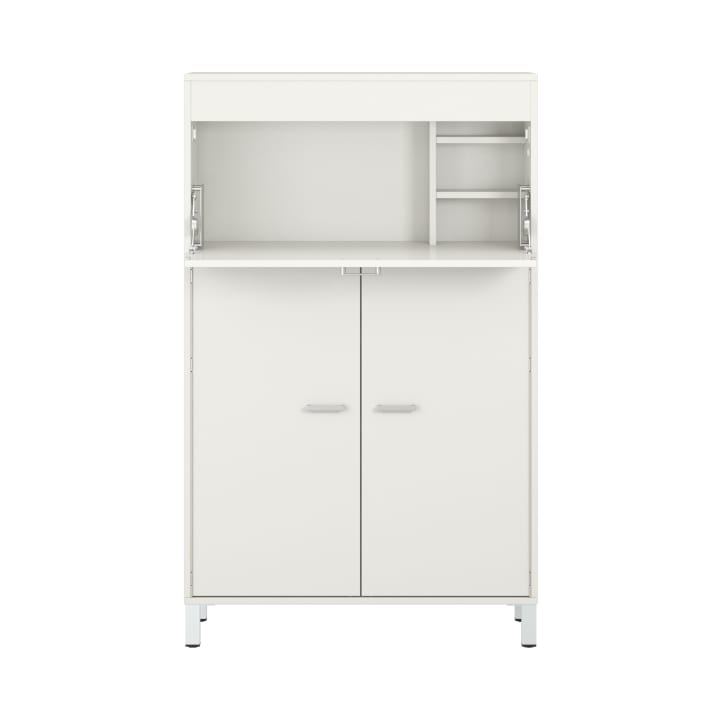 Pureo Schrank-Arbeitsplatz, Stehhöhe, Dekor B100 x H150 x T42 cm