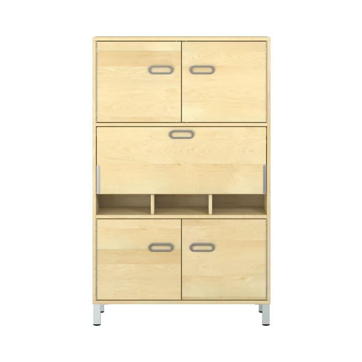 Pureo Schrank-Arbeitsplatz, Sitzhöhe B100 x H150 x T42 cm