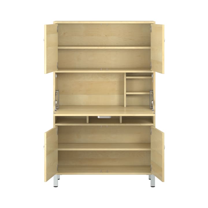 Pureo Schrank-Arbeitsplatz, Sitzhöhe B100 x H150 x T42 cm