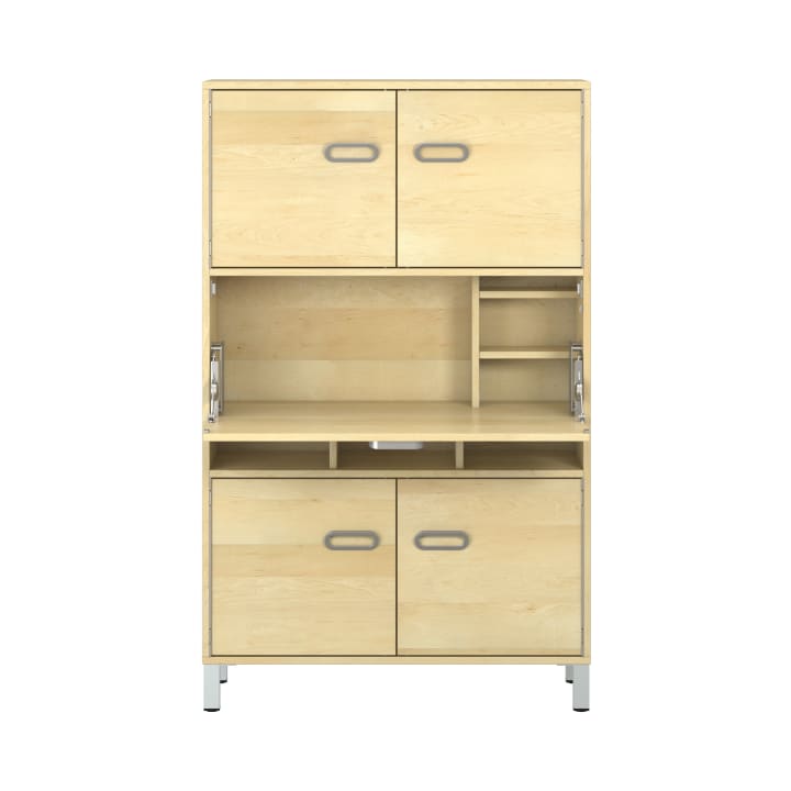 Pureo Schrank-Arbeitsplatz, Sitzhöhe B100 x H150 x T42 cm