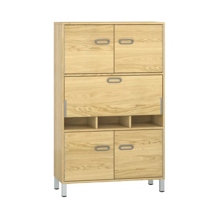 Pureo Schrank-Arbeitsplatz, Sitzhöhe B100 x H150 x T42 cm