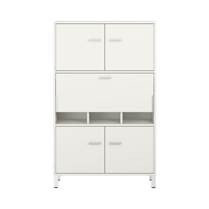Pureo Schrank-Arbeitsplatz, Sitzhöhe, Dekor B100 x H150 x T42 cm